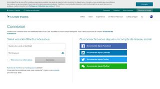 
                            2. Votre compte Asia Miles - Cathay Pacific