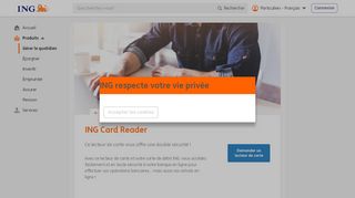
                            4. Votre lecteur de carte ING pour vos opérations en ligne