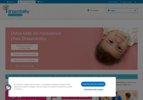 
                            4. Votre liste de naissance chez Dreambaby