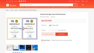 
                            10. Voucher Sub Agen Arena Tiket Indonesia | Shopee Indonesia