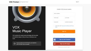 
                            3. VOX Premium: Create account
