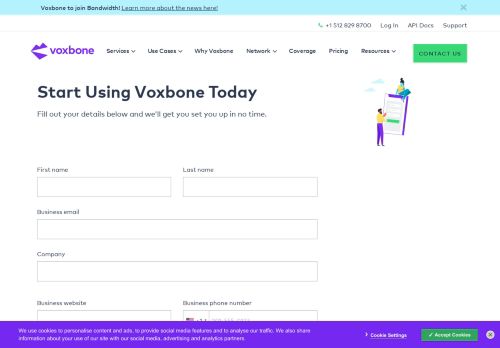 
                            3. Voxbone | Strangely Simple Sign Up