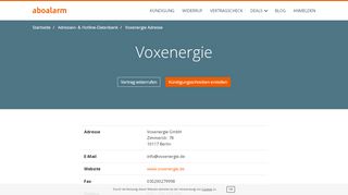 
                            7. Voxenergie Hotline, Anschrift, Faxnummer und E-Mail - Aboalarm