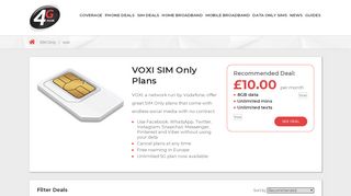 
                            6. VOXI SIM Only Plans | Endless social data - 4G.co.uk