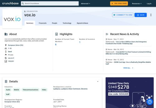 
                            10. vox.io | Crunchbase