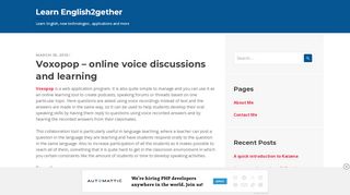 
                            2. Voxopop – online voice discussions and learning – Learn ...