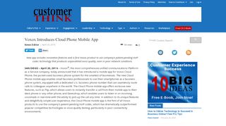 
                            13. Voxox Introduces Cloud Phone Mobile App | CustomerThink