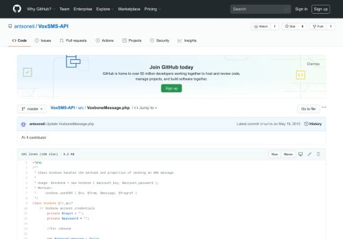 
                            10. VoxSMS-API/VoxboneMessage.php at master · antxoneti ...