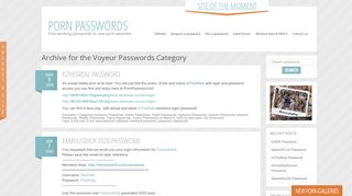 
                            5. Voyeur Passwords | Porn Passwords