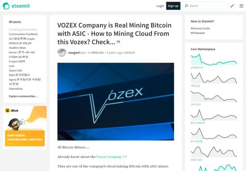 
                            8. VOZEX Company is Real Mining Bitcoin with ASIC - How to Mining ...