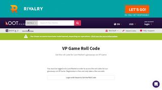 
                            10. VP Game Roll Code - LootMarket.com