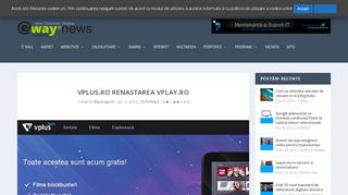 
                            6. Vplus.ro renastarea Vplay.ro seriale si filme online - Eway.ro