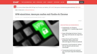 
                            8. VPN einrichten: Anonym surfen mit Firefox & Chrome - CHIP