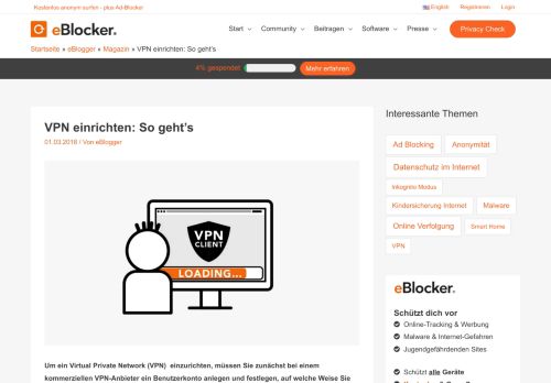 
                            1. VPN einrichten: Wir sagen, wie es funktioniert | eBlocker