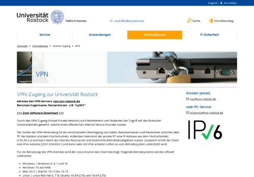 
                            5. VPN - IT- und Medienzentrum - Universität Rostock