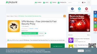 
                            6. VPN Monkey - Free Unlimited & Fast Security Proxy for Android - APK ...
