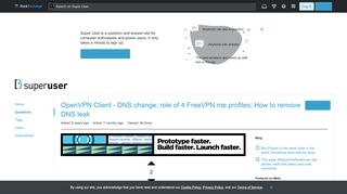 
                            7. vpn - OpenVPN Client - DNS change; role of 4 FreeVPN.me profiles ...