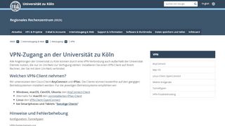 
                            10. VPN - RRZK - Universität zu Köln