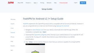 
                            6. VPN Setup guide for FeatVPN on Android devices - iVPN