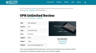 
                            8. VPN Unlimited Review - Alarming Test Results - NOT Recommended