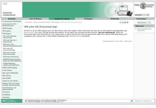 
                            9. VPN unter iOS (Anyconnect-App) - Philipps-Universität Marburg ...