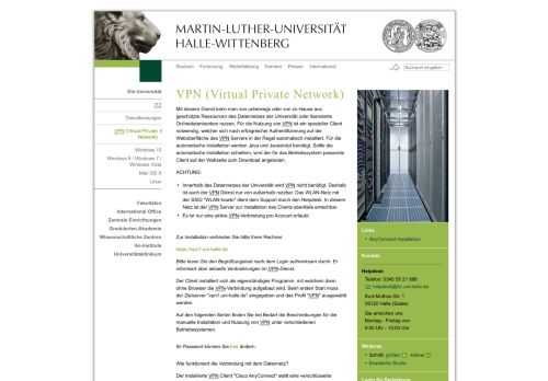 
                            3. VPN (Virtual Private Network) - ITZ - Martin-Luther-Universität Halle ...