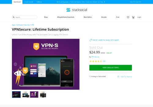 
                            6. VPNSecure: Lifetime Subscription | StackSocial