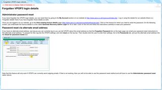 
                            3. VPOP3 Manual - Forgotten VPOP3 login details