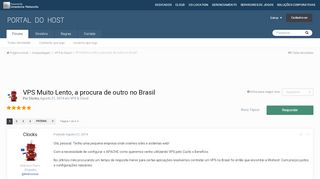 
                            5. VPS Muito Lento, a procura de outro no Brasil - VPS & Cloud - Portal ...