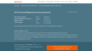 
                            9. VPV Hotline, Anschrift, Faxnummer und E-Mail - Aboalarm