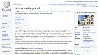 
                            8. VR-Bank Altenburger Land – Wikipedia