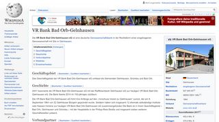 
                            11. VR Bank Bad Orb-Gelnhausen – Wikipedia