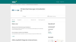 
                            7. VR-Bank Bad Salzungen Schmalkalden eG als Arbeitgeber | XING ...