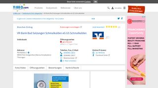 
                            11. ▷ VR-Bank Bad Salzungen Schmalkalden eG GS Schmalkalden | Tel ...