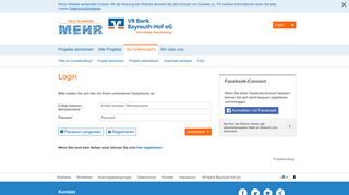 
                            7. VR Bank Bayreuth-Hof eG - Viele schaffen mehr - Login