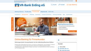 
                            3. VR-Bank Erding eG Online-Banking Firmenkunden