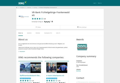 
                            13. VR-Bank Fichtelgebirge-Frankenwald eG als Arbeitgeber | XING ...