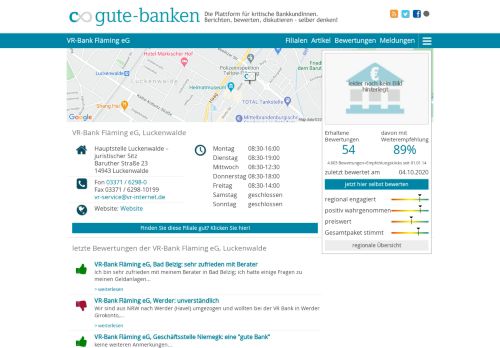 
                            10. VR-Bank Fläming eG: Bewertungen, Öffnungszeiten, Artikel ...