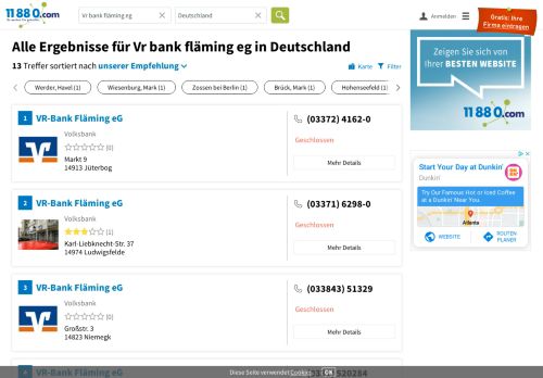 
                            8. ▷ VR-Bank Fläming eG | Tel. (03371) 6298... - Bewertung - 11880.com