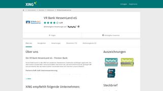 
                            8. VR Bank HessenLand eG als Arbeitgeber | XING Unternehmen