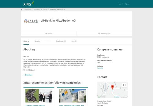 
                            9. VR-Bank in Mittelbaden eG als Arbeitgeber | XING Unternehmen