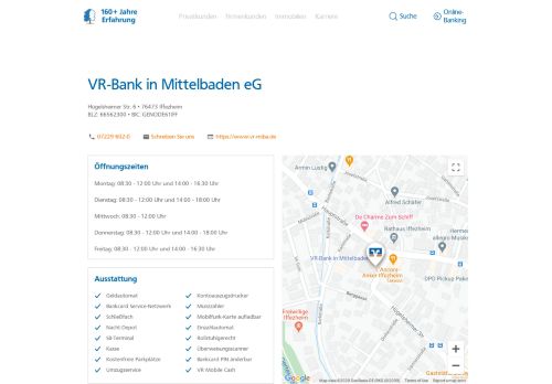 
                            7. VR-Bank in Mittelbaden eG,Hügelsheimer Str. 6 - Volksbank ...