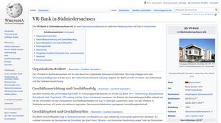 
                            8. VR-Bank in Südniedersachsen – Wikipedia