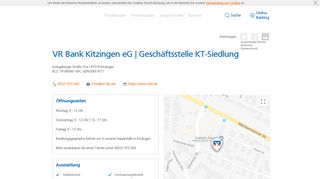 
                            11. VR Bank Kitzingen eG | Geschäftsstelle KT-Siedlung,Königsberger ...