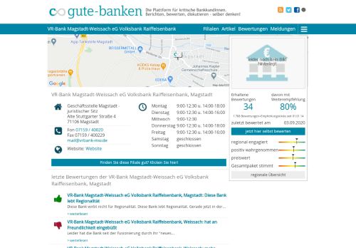 
                            10. VR-Bank Magstadt-Weissach eG Volksbank ... - gute-banken.de