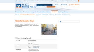 
                            3. VR Bank Neuburg-Rain eG Geschäftsstelle Rain