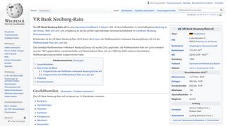 
                            7. VR Bank Neuburg-Rain – Wikipedia