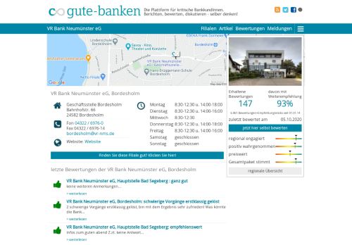 
                            8. VR Bank Neumünster eG, Geschäftsstelle Bordesholm : Bewertungen ...