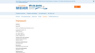 
                            10. VR-BANK Neuwied-Linz eG - Viele schaffen mehr - Impressum