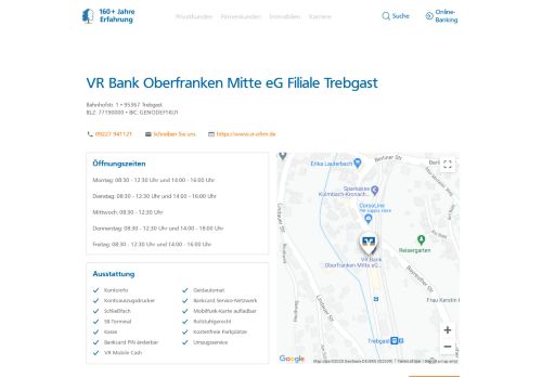 
                            5. VR Bank Oberfranken Mitte eG Filiale Trebgast,Bahnhofstr. 1 ...